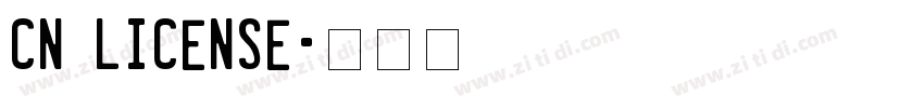 CN License字体转换
